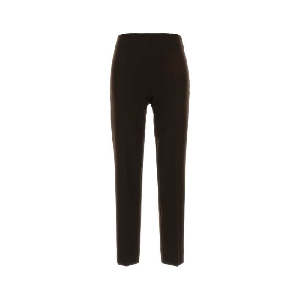 Pt Torino Women Dark Brown Stretch Polyester Gioia Pant